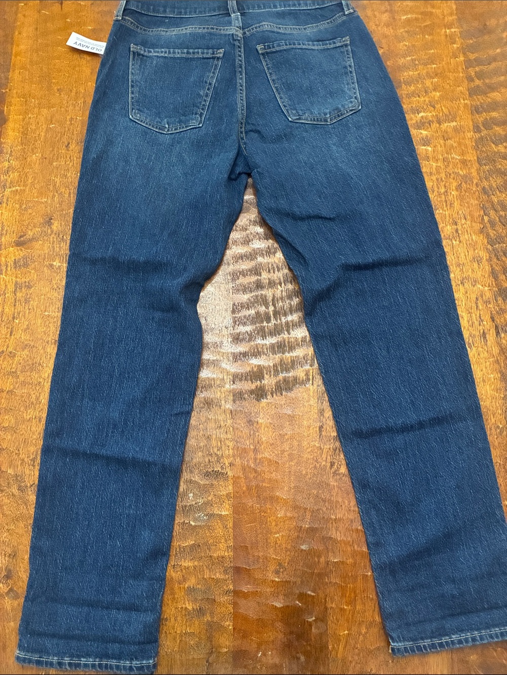 Old Navy Women's Dark Wash Straight Leg Jeans - Picture 3 of 5